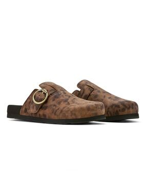 ARIAT Women’s Country Mule Leopard Suede Slip-On Shoes Size 6.5 New